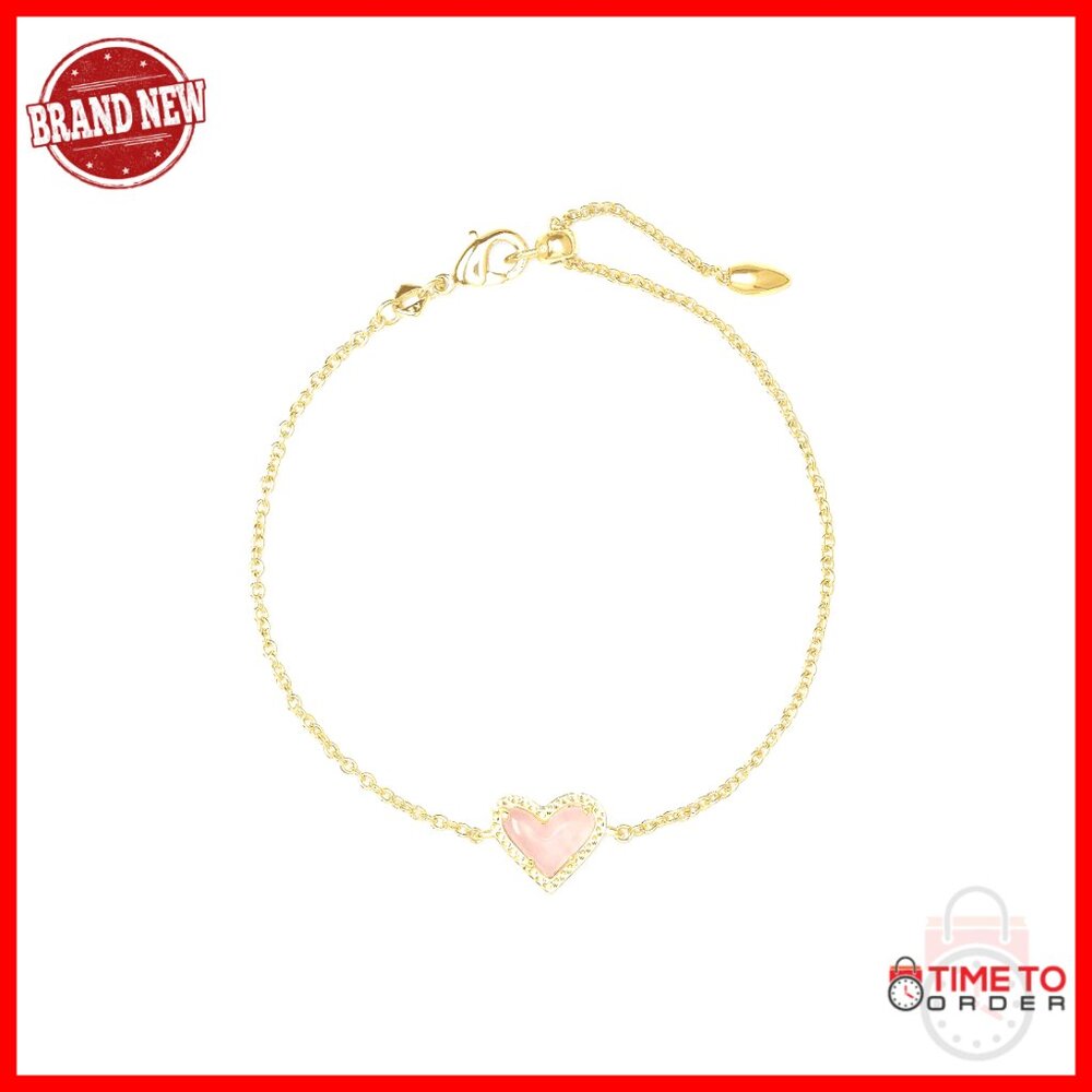 Gold Plated Heart Link Chain Bracelet Elegant Minimal Everyday Wear
